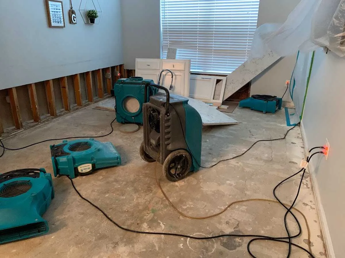 Dehumidifier in flood-cut room for Water Extraction & Removal in Bennettsville